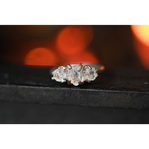 Unique Engagement Ring, Raw stone rings, Sterling Silver, Anniversary Ri…